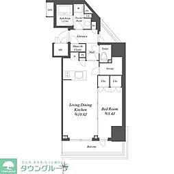 AIFLAT文京本駒込 2階1LDKの間取り