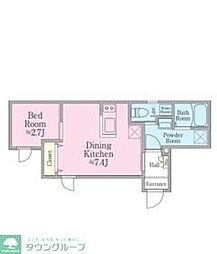 ＬｉｖｅＦｌａｔ門前仲町 1階1DKの間取り