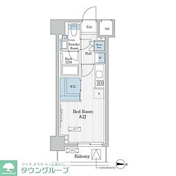 パークアクシス東陽町レジデンス 11階ワンルームの間取り