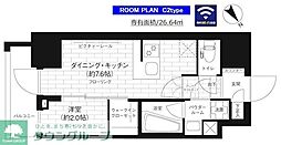 ステージグランデ台東根岸アジールコート 7階1DKの間取り