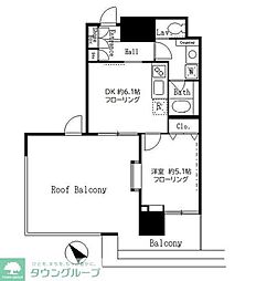 サンクレール荒川ブランガーデン 3階1DKの間取り