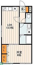 Grado Kita-Ayase 4階1LDKの間取り