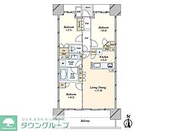 イーストゲートスクエア 6階3LDKの間取り