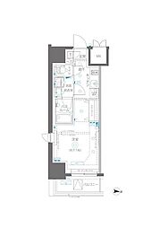 ZOOM錦糸町Parkside 8階1Kの間取り
