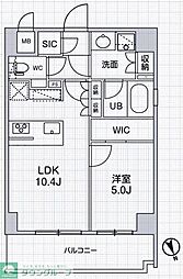 シーズンフラッツ本所吾妻橋 2階1LDKの間取り