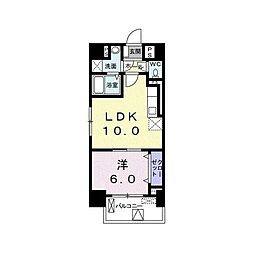 ヴィラ　ウィステリア 7階1LDKの間取り