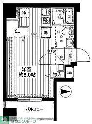 スプレスター錦糸町 4階ワンルームの間取り