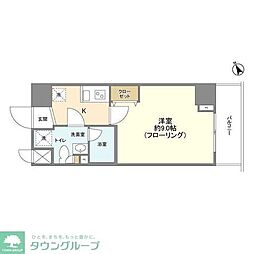 メインテラス上野 8階1Kの間取り