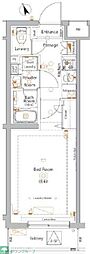 エストゥルース亀戸 5階1Kの間取り