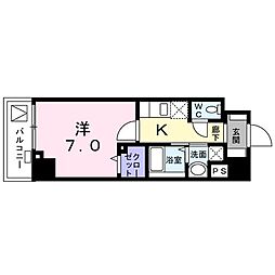Ｌｉｎｏ　ａｓａｋｕｓａ 7階1Kの間取り