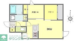 MONOLITH錦糸町 4階2DKの間取り