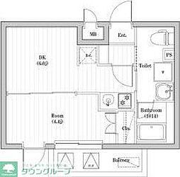 アーバンパーク東向島 1DKの間取図画像