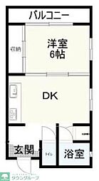 トーア錦糸町マンション 1DKの間取図画像