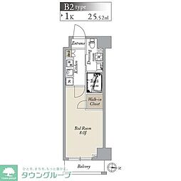 アジールコート両国北斎通 1Kの間取図画像