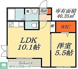 メゾン・アルチザン 1LDKの間取図画像