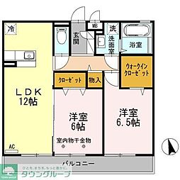 グランシャリオ 2LDKの間取図画像