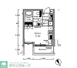 パークアクシス浅草橋 ワンルームの間取図画像