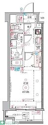 クレヴィスタ亀戸6 1Kの間取図画像