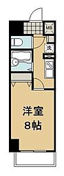 ヴェルト西大島グラーセ 1Kの間取図画像