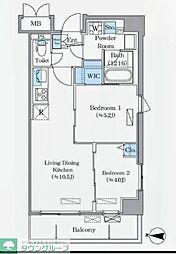 Daiwa Grace Maison 亀有 2LDKの間取図画像