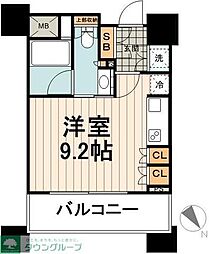 ParkAxis茅場町 ワンルームの間取図画像