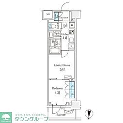 フロンティアレジデンス錦糸公園 1LDKの間取図画像