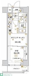 ガリシア亀戸水神 1DKの間取図画像