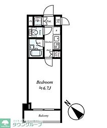 ルーブル小石川弐番館 1Kの間取図画像