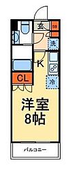 レジディア錦糸町 ワンルームの間取図画像