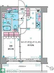 ジェノヴィア南千住6スカイガーデン 1LDKの間取図画像