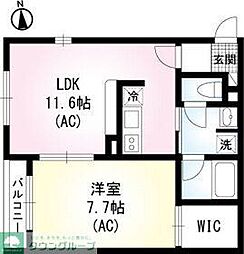 陽だまりの詩 1LDKの間取図画像