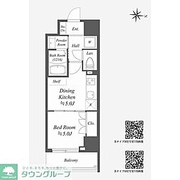 AlphaPrime東陽町 1DKの間取図画像
