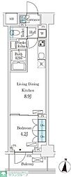フロンティアレジデンス錦糸公園 1LDKの間取図画像
