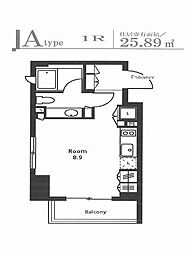 ステイシス町屋 ワンルームの間取図画像