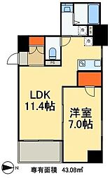 フォンターナ入谷 1LDKの間取図画像