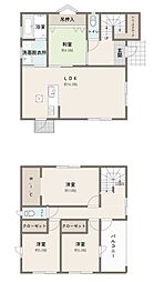 近江鉄道近江本線 愛知川駅 徒歩8分 4LDKの間取り