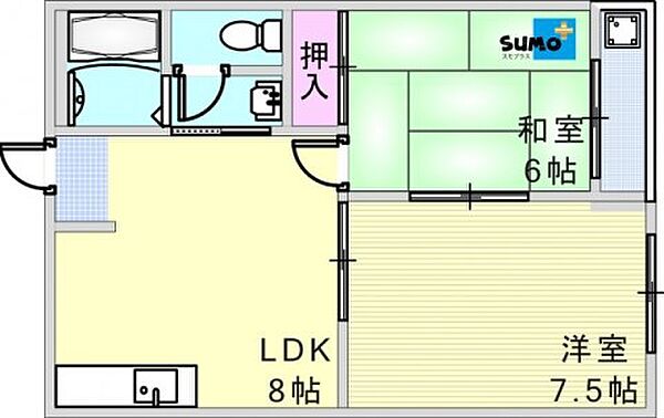 ヴァンヴィレッジ 307｜兵庫県明石市東野町(賃貸マンション2LDK・3階・45.00㎡)の写真 その2