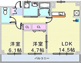 カーサラベーテ 302 ｜ 兵庫県神戸市西区伊川谷町潤和（賃貸マンション2LDK・3階・56.95㎡） その2