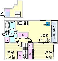 ラ・パルテール参番館 201 ｜ 兵庫県明石市大久保町西脇（賃貸アパート2LDK・2階・62.38㎡） その2