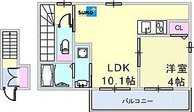 GLAハート明石 205 ｜ 兵庫県明石市相生町１丁目（賃貸アパート1LDK・2階・36.71㎡） その2