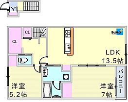 ステージ松江海岸 203 ｜ 兵庫県明石市松江（賃貸アパート2LDK・2階・61.80㎡） その2