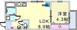 西新町駅 6.6万円
