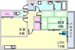 間取図画像 2LDK