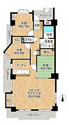 グローリアスヒルズ旭ケ丘 3LDKの間取図画像