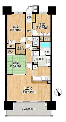 間取り エムズシティ野並 8階/-