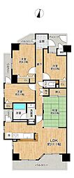 サンマンションアトレ植田東 4LDKの間取図画像