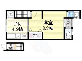 ミヤビハイツ  ｜ 大阪府堺市堺区百舌鳥夕雲町１丁（賃貸アパート1DK・2階・30.22㎡） その2