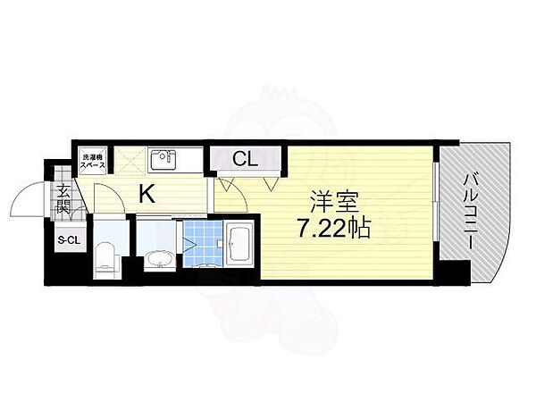 Luxe我孫子2 ｜大阪府大阪市住吉区山之内１丁目(賃貸マンション1K・7階・23.49㎡)の写真 その2