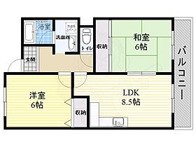 大阪府大阪市住吉区我孫子西１丁目（賃貸マンション2LDK・6階・50.26㎡） その2