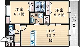 ECRARGE三国ヶ丘  ｜ 大阪府堺市堺区向陵中町３丁（賃貸マンション2LDK・3階・59.45㎡） その2